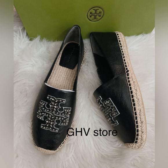 Tory Burch Embellished Black Espadrilles - Picture 3 of 4